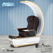 Gulfstream Avela Premium Spa with Chocolate 9690 chair and Gold and Pearl White base
