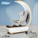 Gulfstream Avela Premium Spa with Grey 9690 chair and Gold and Pearl White base