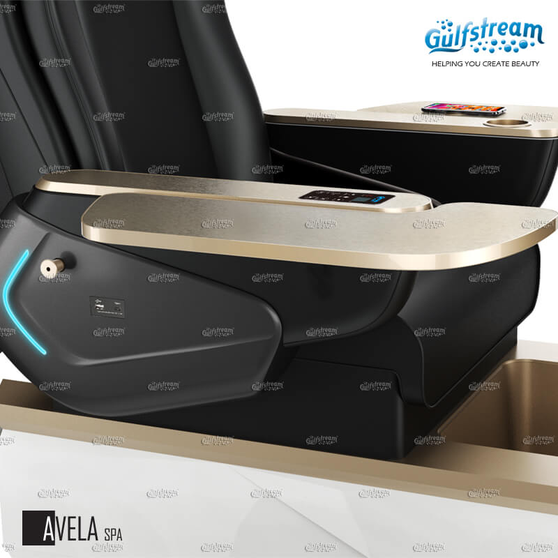 Avela armrest tray and 9690 chair detail