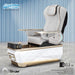 Gulfstream Avela Spa with Grey 9690 chair and Gold and Pearl White base