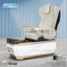 Gulfstream Avela Spa with Pearl White 9690 chair and Gold and Pearl White base