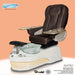 Gulfstream Ampro with Chocolate 9690 chair, white base and clear glass bowl