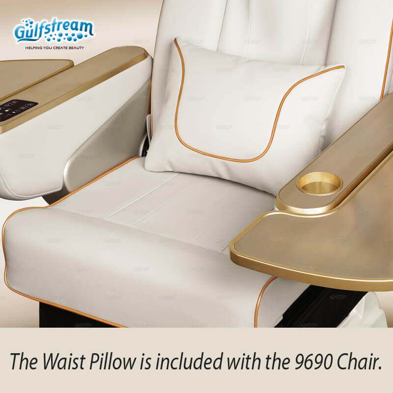 Pearl White 9690 chair seat with the included waist pillow