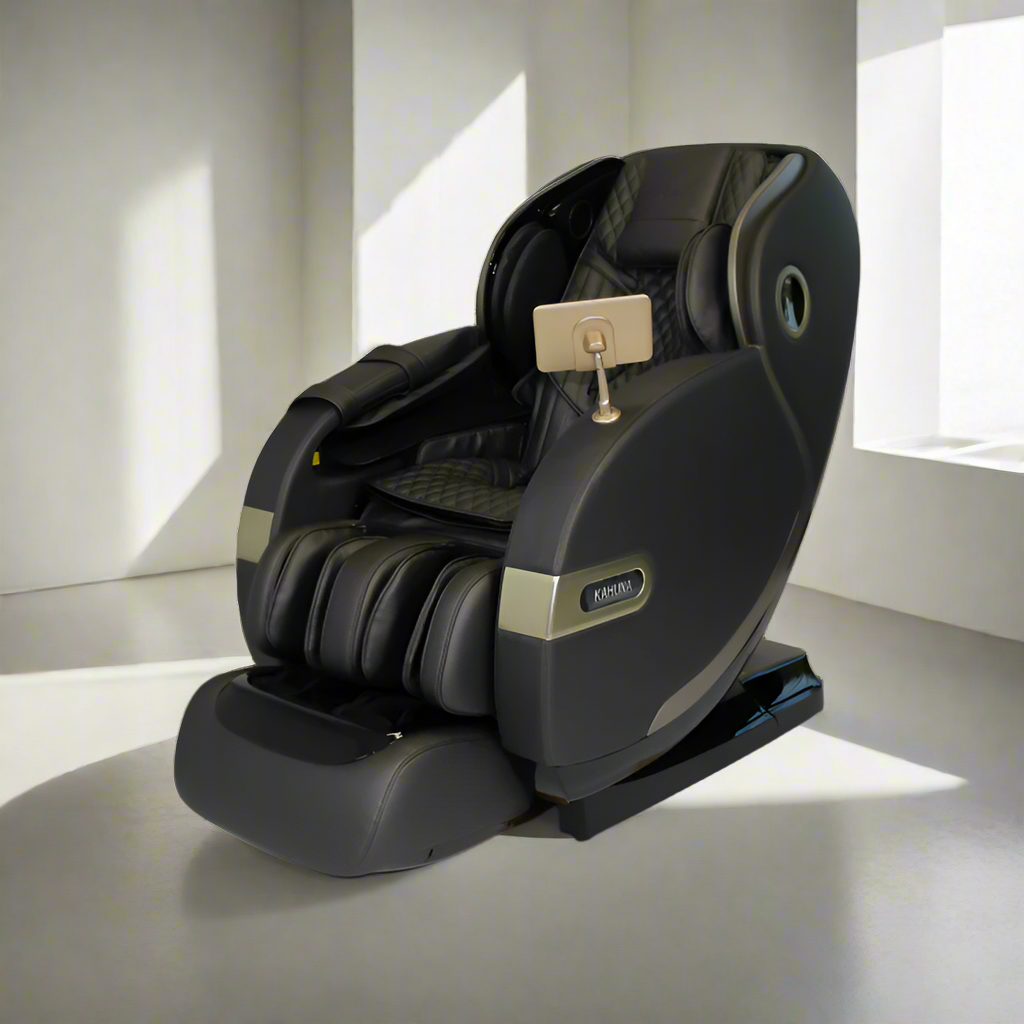 "2025 Massage Chair with advanced HSL-track and dual air float technology in a serene home setting."