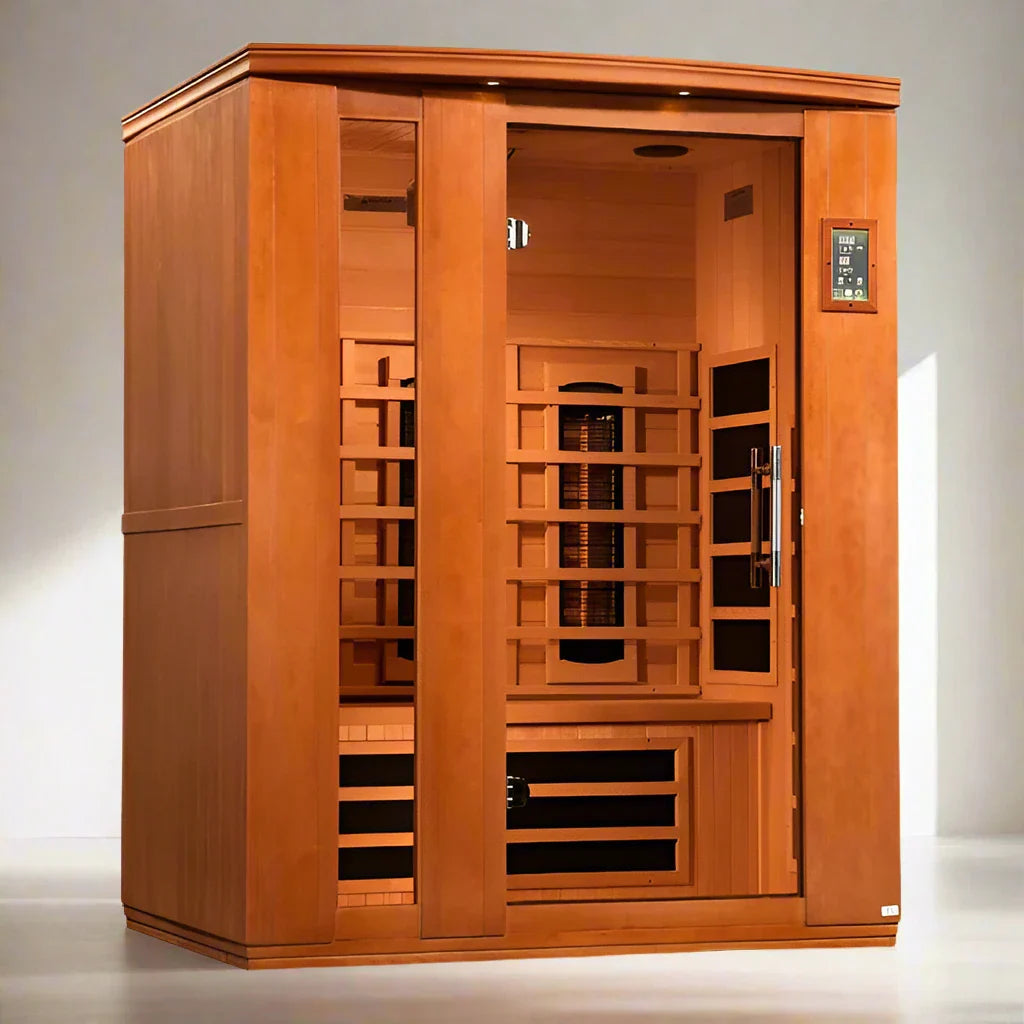 Dynamic Lugano 3-Person Full Spectrum Near Zero EMF FAR Infrared Sauna (Canadian Hemlock)