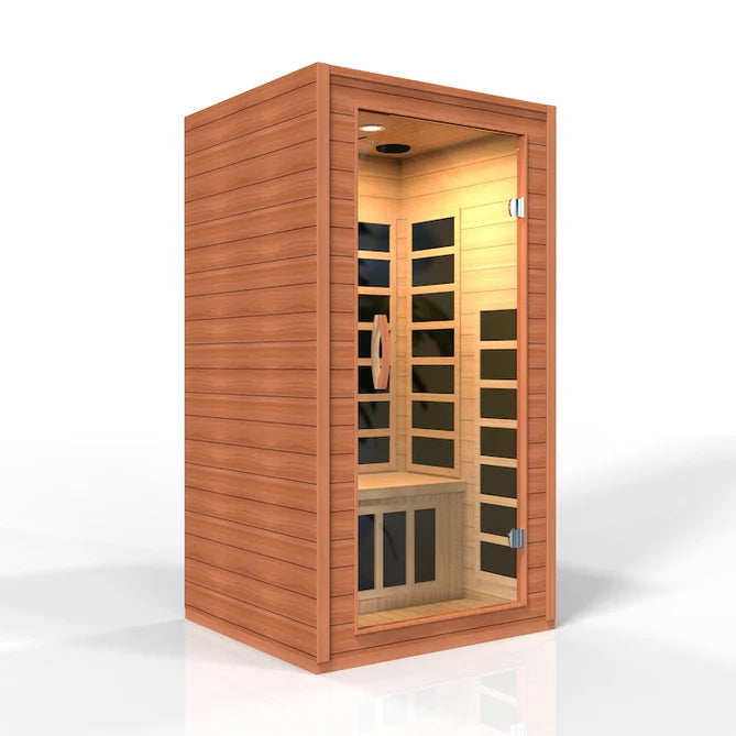 Dynamic Avila Elite - 1-2 Person Ultra Low EMF Infrared Sauna - (Canadian Hemlock)