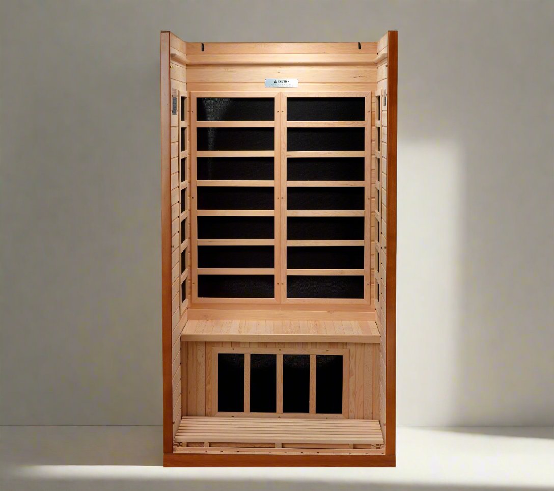 Dynamic Barcelona 1-2-Person Low EMF FAR Infrared Sauna (Canadian Hemlock)