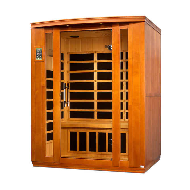 Dynamic Bellagio - 3 Person Low EMF Infrared Sauna - (Canadian Hemlock)