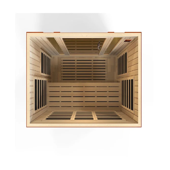 Dynamic Bellagio - 3 Person Low EMF Infrared Sauna - (Canadian Hemlock)