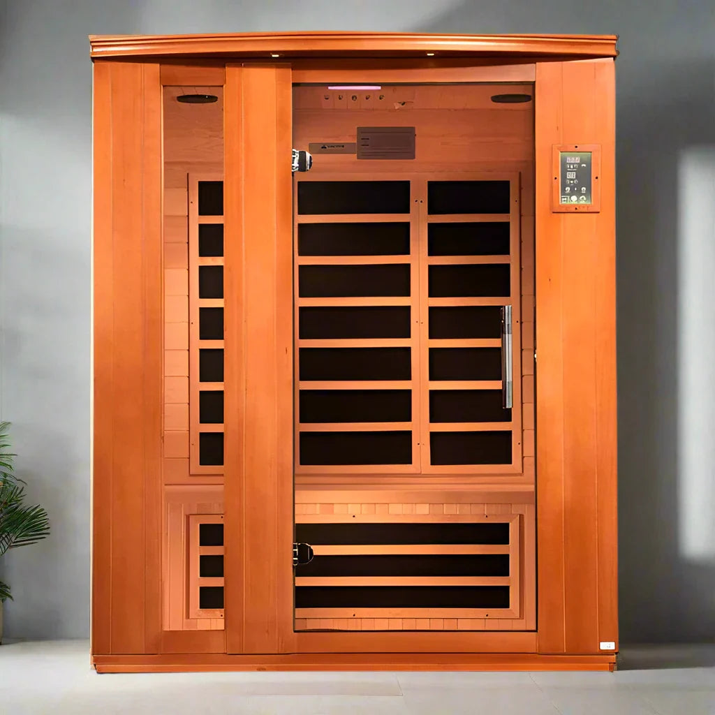 Dynamic Lugano 3-Person Ultra Low EMF FAR Infrared Sauna (Canadian Hemlock)