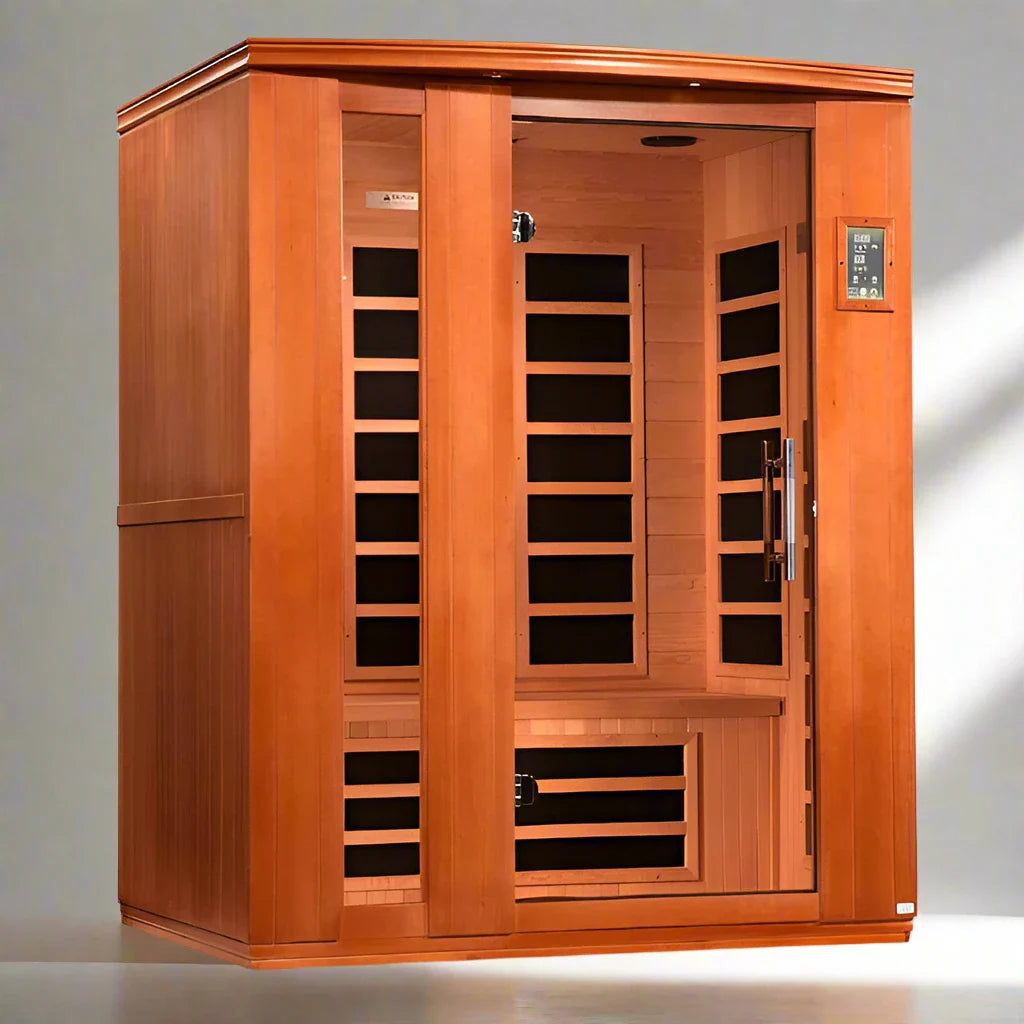 Dynamic Lugano 3-Person Ultra Low EMF FAR Infrared Sauna (Canadian Hemlock)
