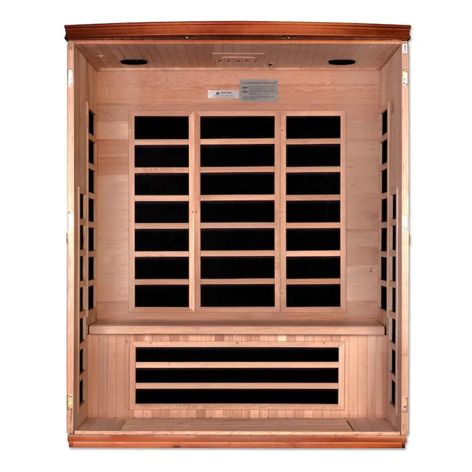 Dynamic Lugano 3-Person Ultra Low EMF FAR Infrared Sauna (Canadian Hemlock)
