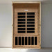 "Dynamic Montclair 2-Person Low EMF Infrared Sauna made from Canadian Hemlock with advanced carbon heating panels for wellness and relaxation."