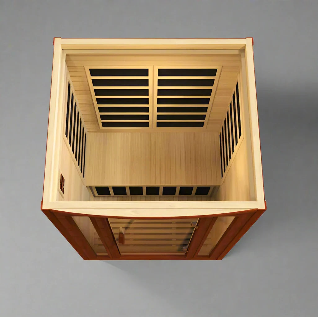 Dynamic San Marino Elite 2-Person Ultra Low EMF FAR Infrared Sauna (Canadian Hemlock)