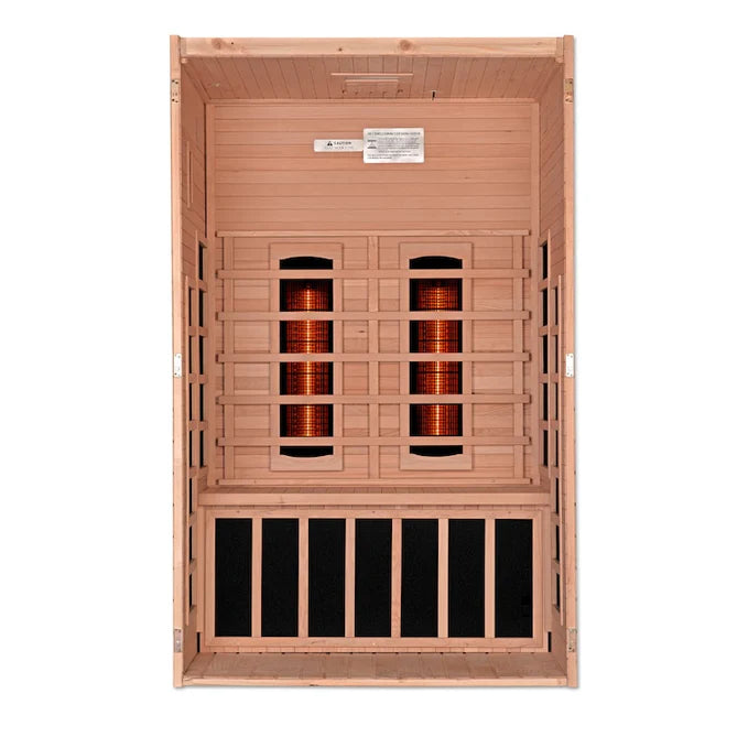 Dynamic Santiago 2-Person Full Spectrum Near Zero EMF FAR Infrared Sauna (Canadian Hemlock)