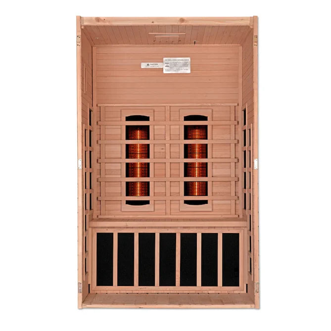 Dynamic Santiago 2-Person Full Spectrum Near Zero EMF FAR Infrared Sauna (Canadian Hemlock)