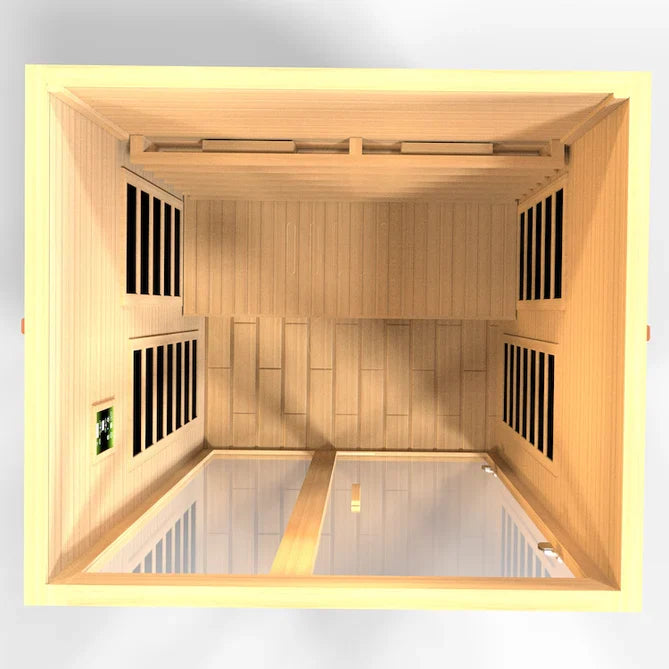 Dynamic Santiago 2-Person Full Spectrum Near Zero EMF FAR Infrared Sauna (Canadian Hemlock)