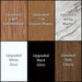 Gulfstream base laminate colors: Oiled Walnut, Cognac Maple, White Marble, Gloss White, Gloss Black and Dark Cherry