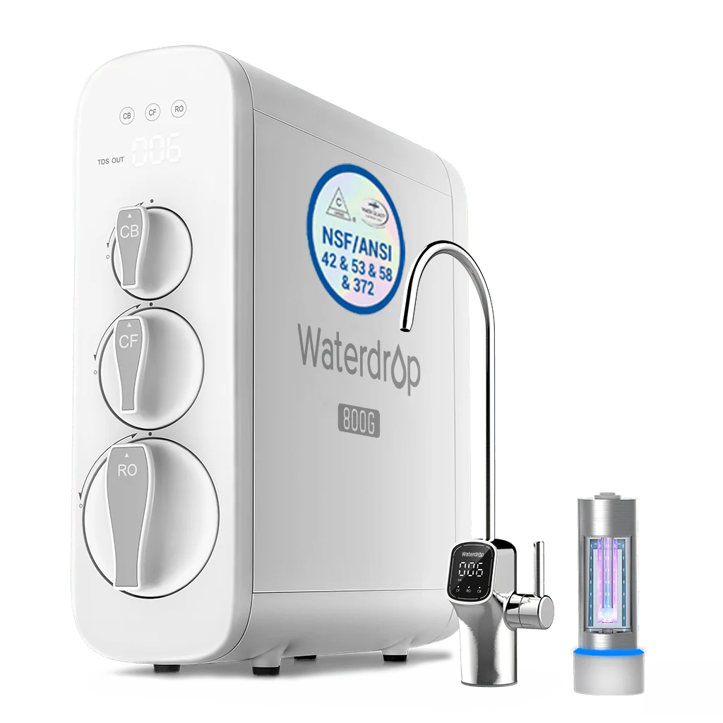 800 GPD Tankless RO System with UV Sterilizing Light - Waterdrop G3P800