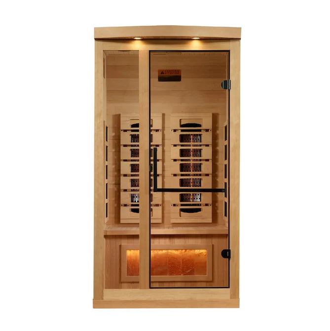 Golden Designs - 1-2 Person Full Spectrum Infrared Sauna - (Canadian Hemlock)