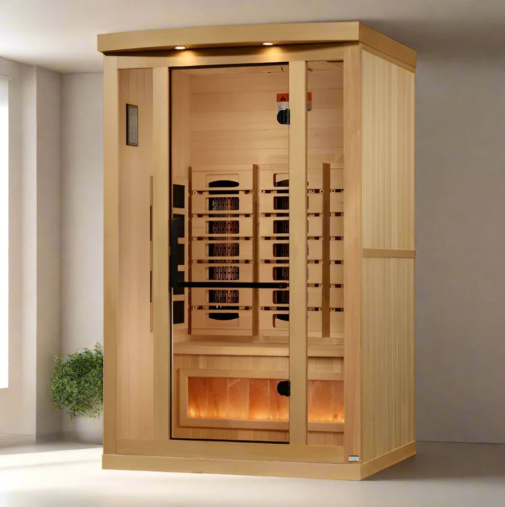 Golden Designs - 2 Person Full Spectrum Infrared Sauna - (Canadian Hemlock)