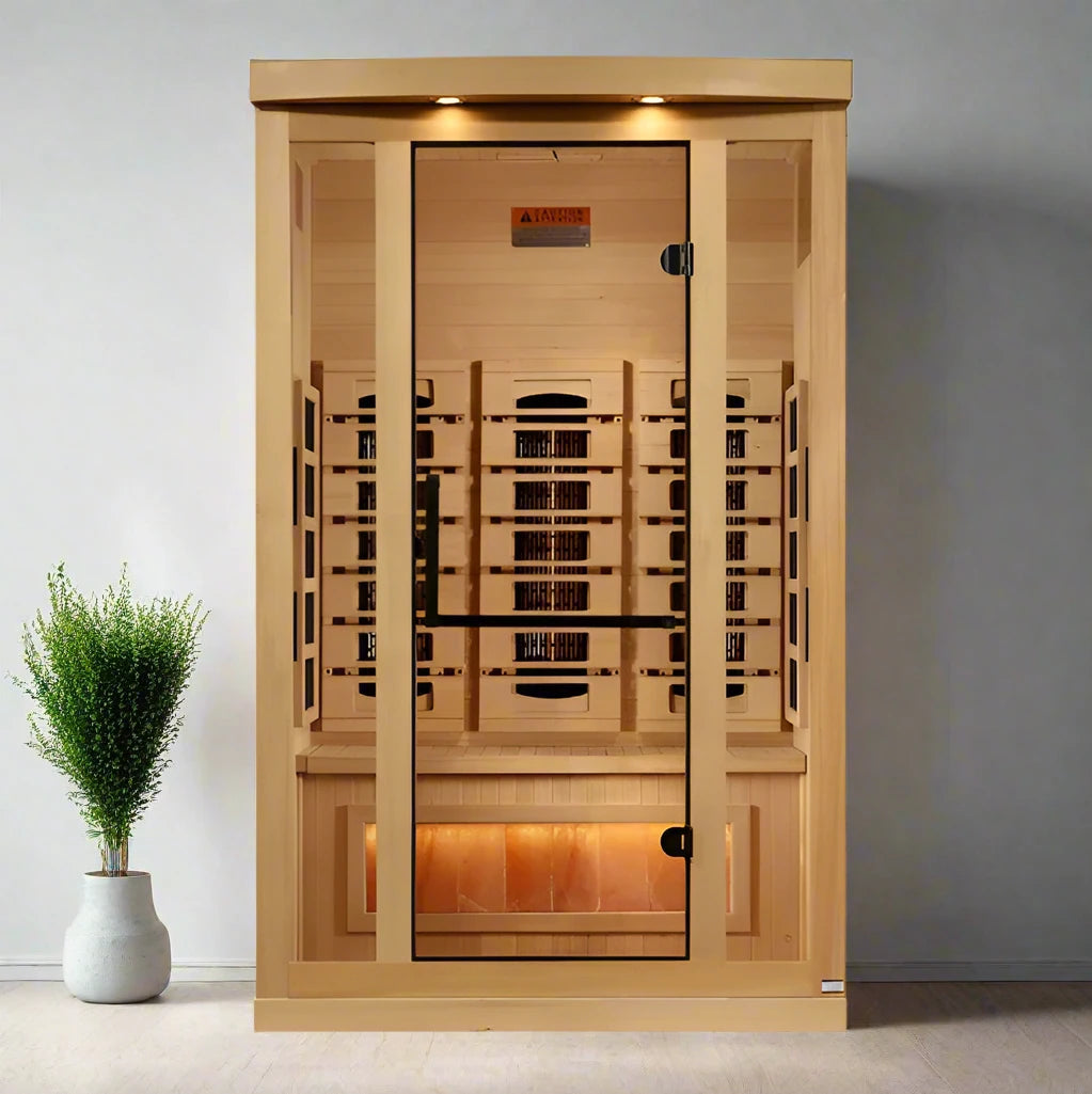 Golden Designs - 2 Person Full Spectrum Infrared Sauna - (Canadian Hemlock)