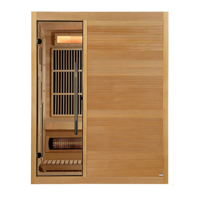Golden Designs 2025 Soria GDI-8330-01 3 Per Hybrid Sauna (Indoor) - Full Spectrum and Harvia Traditional Stove