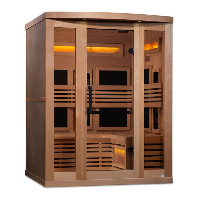 Golden Designs - 3 Person Full Spectrum Infrared Sauna - (Canadian Hemlock)