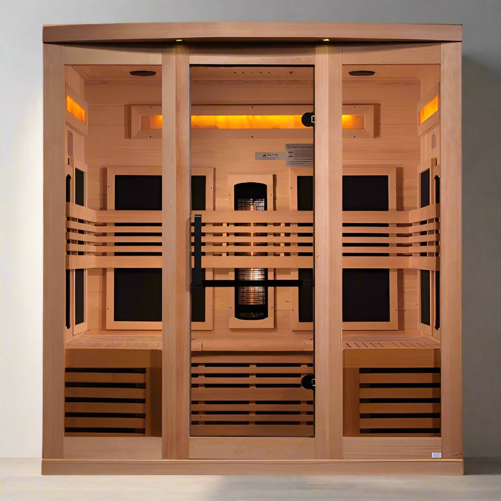 Golden Designs - 6 Person Full Spectrum Infrared Sauna - (Canadian Hemlock)