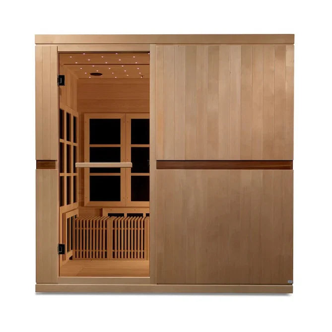 Golden Designs 2025 Catalonia 8-person PureTech™ Near Zero EMF (Under 2MG) FAR Infrared Sauna (Canadian Hemlock)