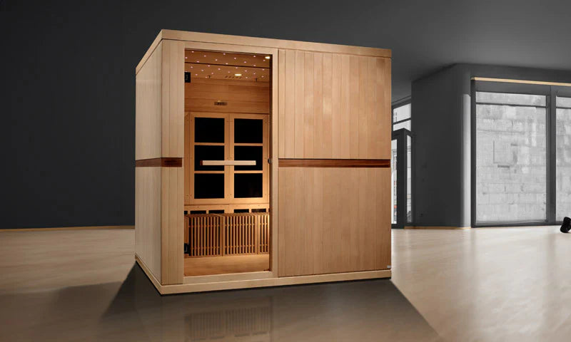 Golden Designs 2025 Catalonia 8-person PureTech™ Near Zero EMF (Under 2MG) FAR Infrared Sauna (Canadian Hemlock)