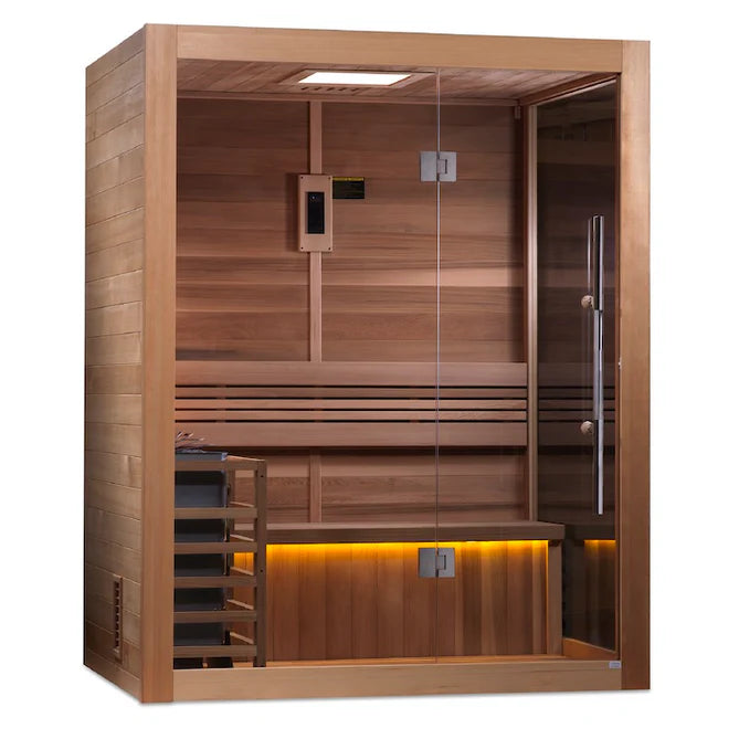 Golden Designs "Hanko Edition" - 2 Person Indoor Sauna - (Red Cedar Interior)