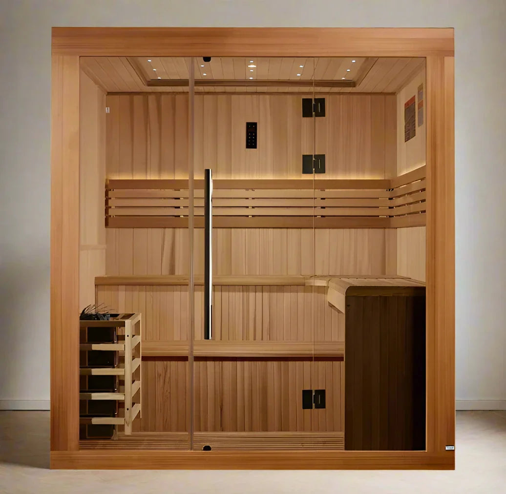 Golden Designs 2025 "Osla Edition" 6 Person Traditional Sauna - Canadian Red Cedar