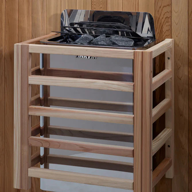 Golden Designs Savonlinna 3 Person Outdoor Traditional Sauna - Canadian Red Cedar Interior