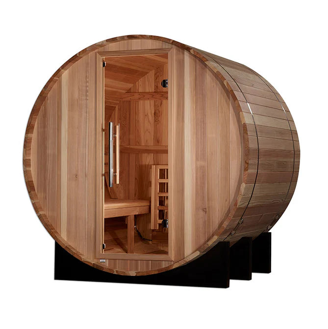 Golden Designs "St. Moritz" 2 Person Barrel Traditional Steam Sauna - Pacific Cedar