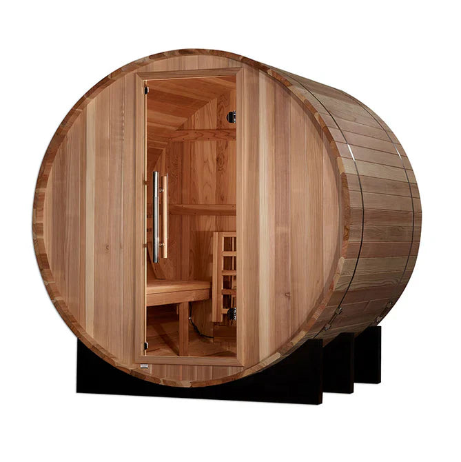 Golden Designs "St. Moritz" 2 Person Barrel Traditional Steam Sauna - Pacific Cedar