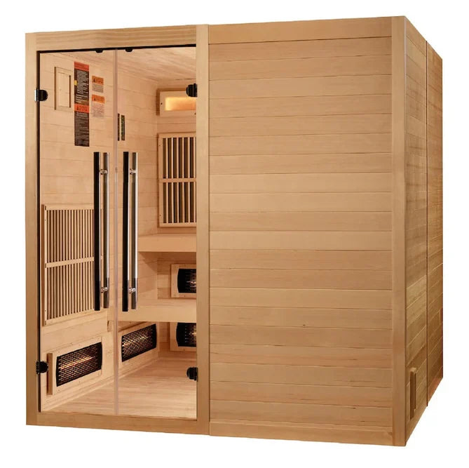 Golden Designs 2025 Toledo GDI-8360-01 6 Per Hybrid Sauna (Indoor) - Full Spectrum and Harvia Traditional Stove