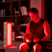 "Pro100 half-body red light therapy device showcasing dual chip LEDs in a durable and modern design, ideal for enhancing wellness and relaxation."