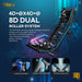 Dios 1288 8D dual roller system technical diagram with L-track and adjustable massage features