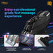 Dios black massage chair with calf airbags, underfoot rollers, and 6-inch extendable footrest for professional foot massage
