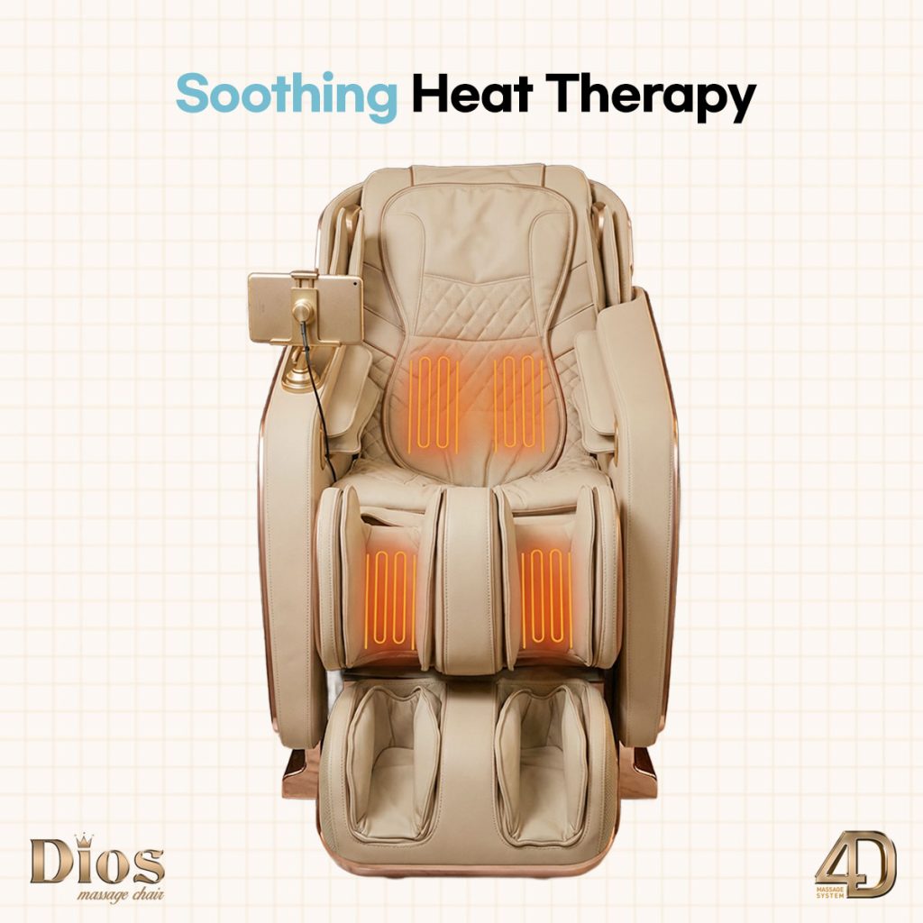 Image showing massage chair with space for heated back and leg areas
