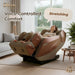 Image of person stretching out in rose gold massage chair 