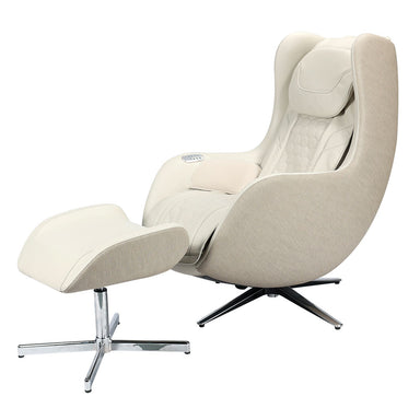 Image of sofa massage chair with ottoman against white background 