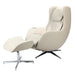 Image of sofa massage chair with ottoman against white background 
