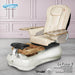 Gulfstream La Fleur 3 with Pearl White 9690 chair, white base and amber glass bowl