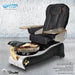 Gulfstream La Maravilla pedicure chair in Black with white marble base