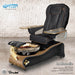 Gulfstream La Maravilla pedicure chair in Black with walnut base