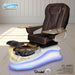 Gulfstream La Mira with Chocolate 9690 chair, white base and Rustic Gold glass bowl