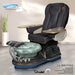 Gulfstream La Miranda with Black 9690 chair, black base and clear glass bowl