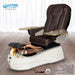 Gulfstream La Tulip 2 with Chocolate 9690 chair, white base and Rustic Gold glass bowl